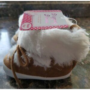 Cozy Brown and White Kids Boots